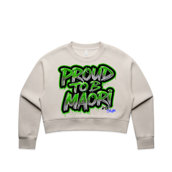 Proud To B Maori Graphic Green - AS Colour / Wo's RELAX CROP CREW Thumbnail