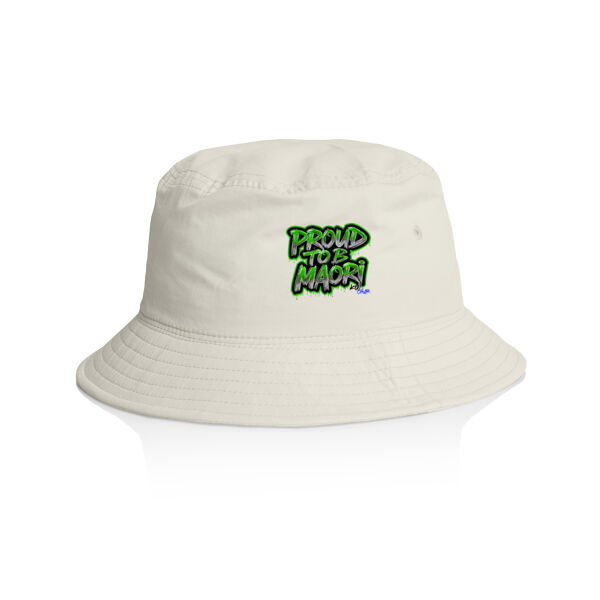 Proud To B Maori Graphic Green - ascolour/NYLON BUCKET HAT Thumbnail