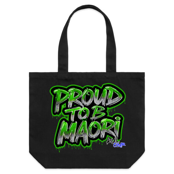 Proud To B Maori Graphic Green - AS Colour / SHOULDER TOTE Thumbnail