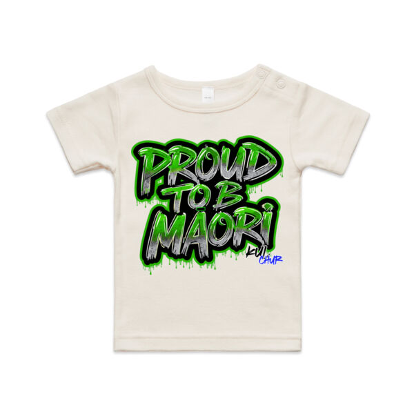 Proud To B Maori Graphic Green - AS Colour / ORGANIC INFANT WEE TEE  Thumbnail