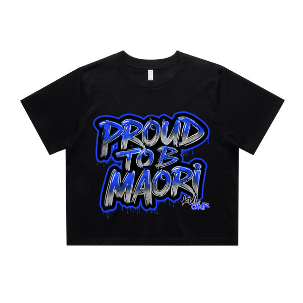 Proud To B Maori Graphic Blue - AS Colour / Wo's Classic Crop Tee Thumbnail