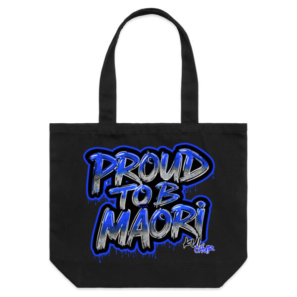Proud To B Maori Graphic Blue - AS Colour / SHOULDER TOTE Thumbnail