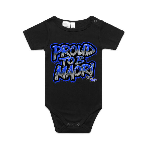 Proud To B Maori Graphic Blue - AS Colour / ORGANIC MINI-ME ONE-PIECE Thumbnail