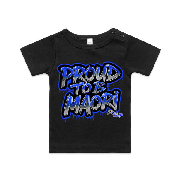 Proud To B Maori Graphic Blue - AS Colour / ORGANIC INFANT WEE TEE  Thumbnail