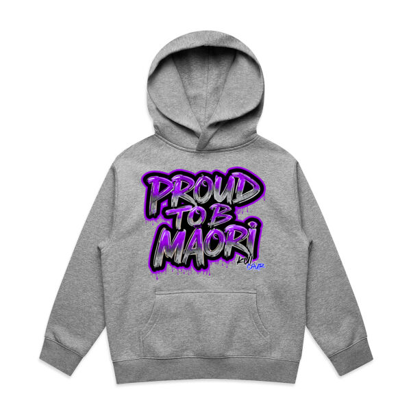 Proud To B Maori Graphic Purple - AS Colour / YOUTH RELAX HOOD Thumbnail