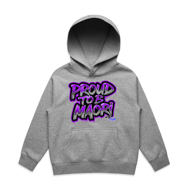 Proud To B Maori Graphic Purple - AS Colour / KIDS RELAX HOOD Thumbnail
