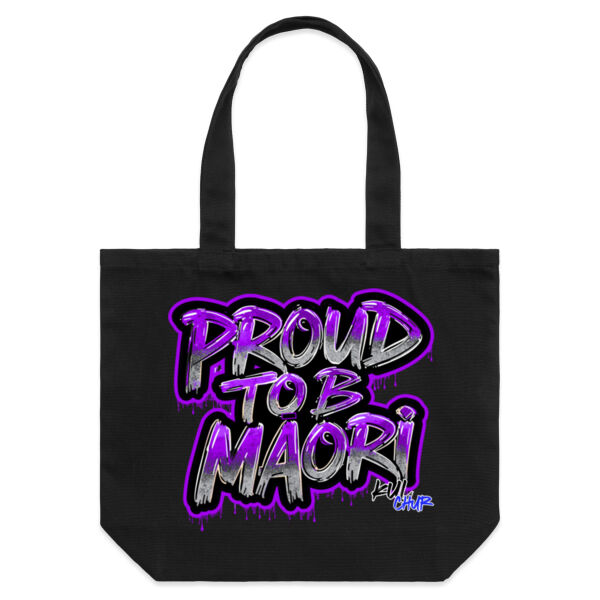 Proud To B Maori Graphic Purple - AS Colour / SHOULDER TOTE Thumbnail