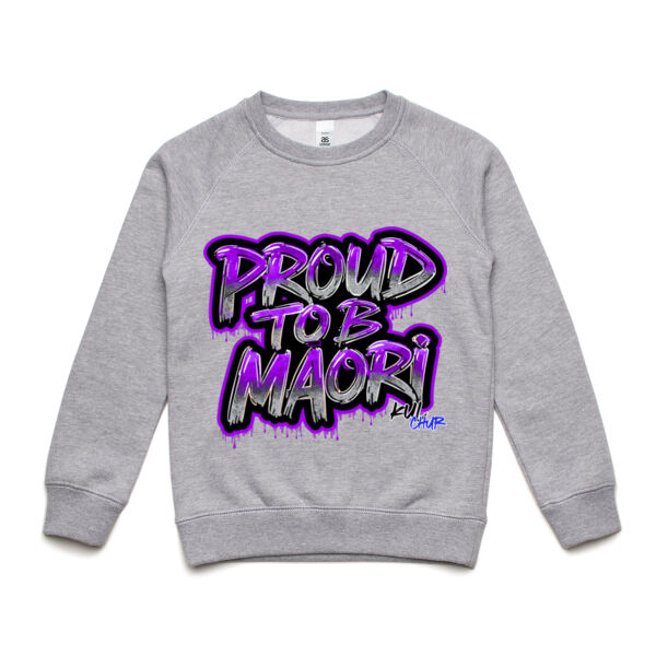 Proud To B Maori Graphic Purple - AS Colour / YOUTH SUPPLY CREW Thumbnail