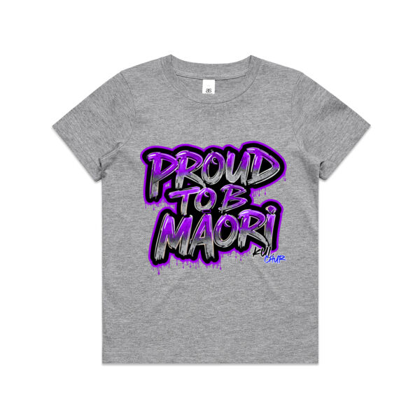 Proud To B Maori Graphic Purple - AS Colour / KIDS STAPLE TEE Thumbnail