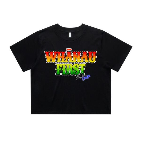 Rasta Whanau First - AS Colour / Wo's Classic Crop Tee Thumbnail