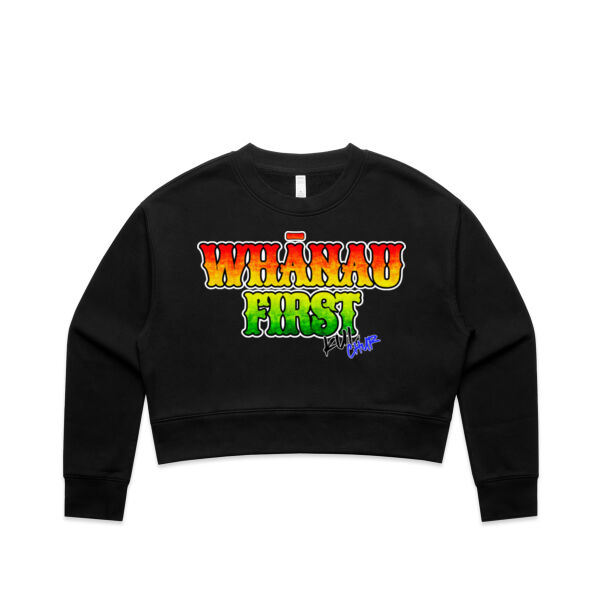 Rasta Whanau First - AS Colour / Wo's RELAX CROP CREW Thumbnail