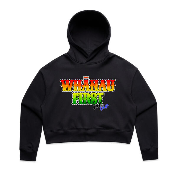 Rasta Whanau First - AS Colour / RELAX CROP HOOD Thumbnail