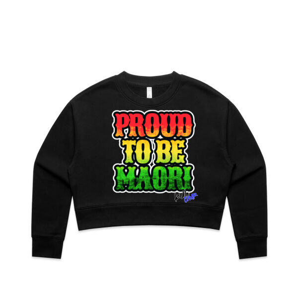 Rasta Proud to be Maori - AS Colour / Wo's RELAX CROP CREW Thumbnail