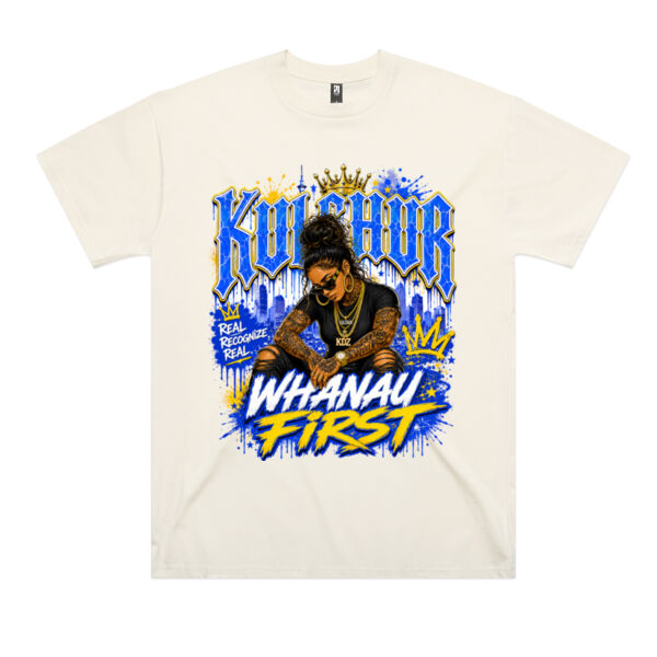 Kulchur Whanu 1st Graphic - AS Colour / Classic oversized Tee Thumbnail