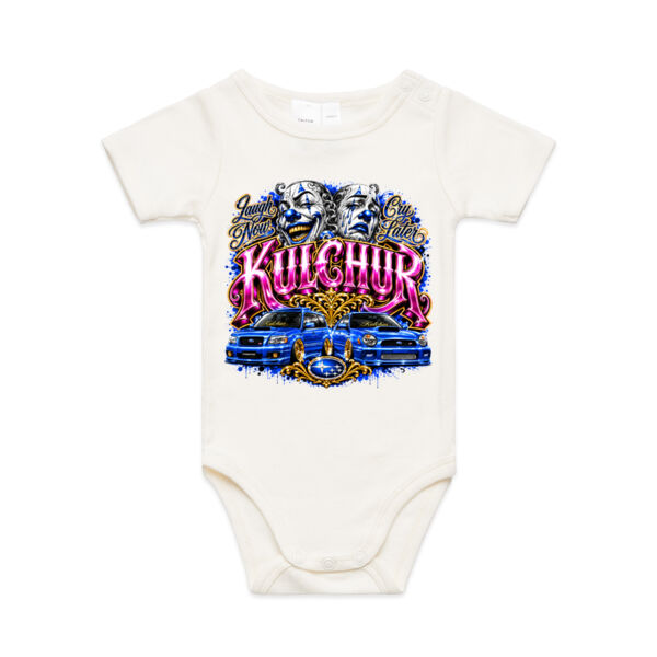 Kulchur Graffiti Pink Subaru Print - AS Colour / ORGANIC MINI-ME ONE-PIECE Thumbnail