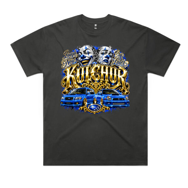 Kulchur Graffiti Subaru Print GOLD - AS Colour / Classic oversized Tee Thumbnail