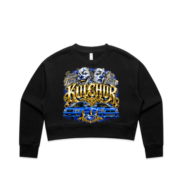 Kulchur Graffiti Subaru Print GOLD - AS Colour / Wo's RELAX CROP CREW Thumbnail