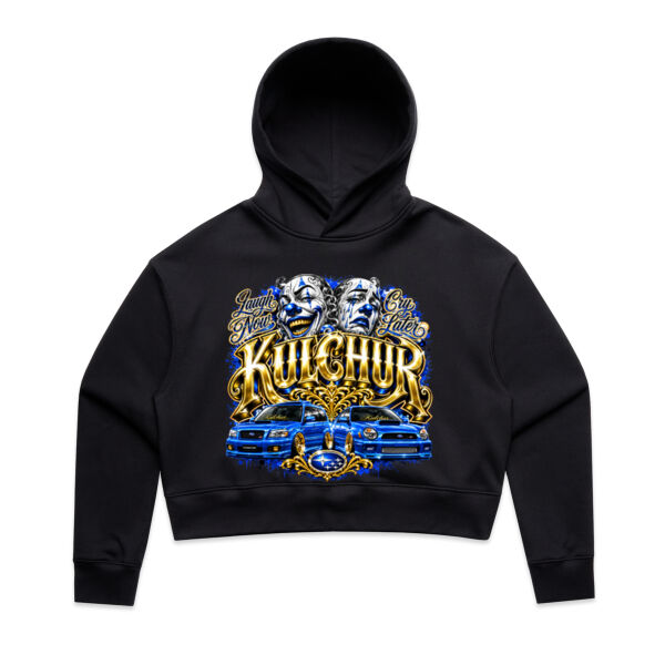 Kulchur Graffiti Subaru Print GOLD - AS Colour / RELAX CROP HOOD Thumbnail