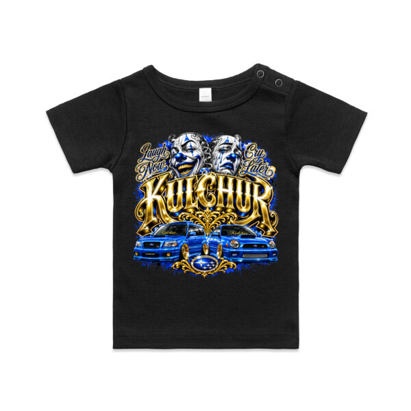 Kulchur Graffiti Subaru Print GOLD - AS Colour / ORGANIC INFANT WEE TEE  Thumbnail