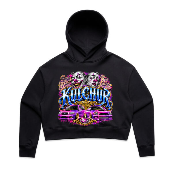 Kulchur Graffiti PURPLE Subaru Print  - AS Colour / RELAX CROP HOOD Thumbnail