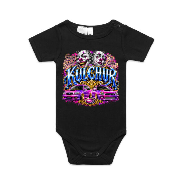 Kulchur Graffiti PURPLE Subaru Print  - AS Colour / ORGANIC MINI-ME ONE-PIECE Thumbnail